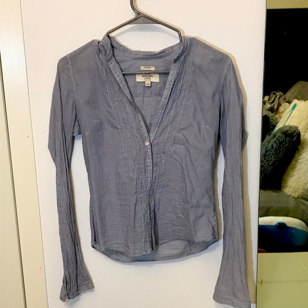 Abercrombie and Fitch semi sheer small button top